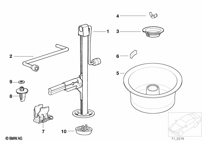 Boordgereedschap/Krik