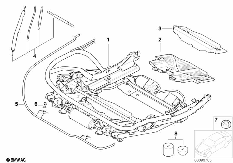 Stoel achter elektrisch frame