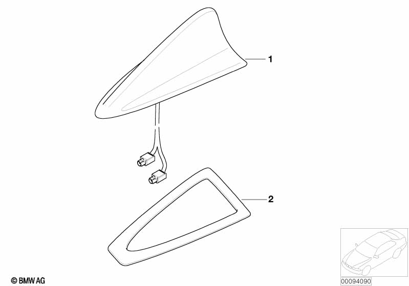 Onderdelen telefoondakantenne