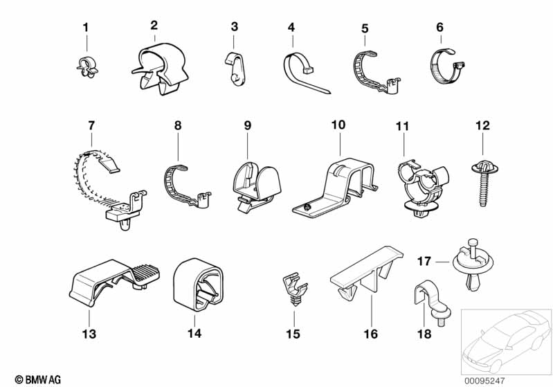 Diverse kabelbevestigings