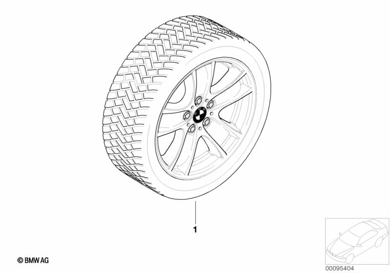 Compleet winterwiel sterspaak 99 - 18"