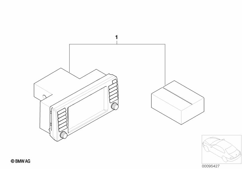 Ombouwset Wide Screen boordmonitor