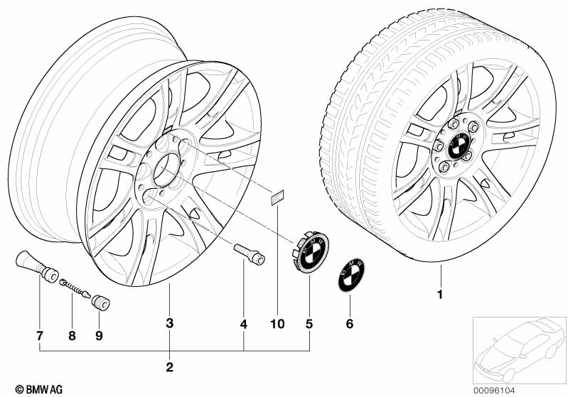 BMW LM velg M dubbele spaken 97