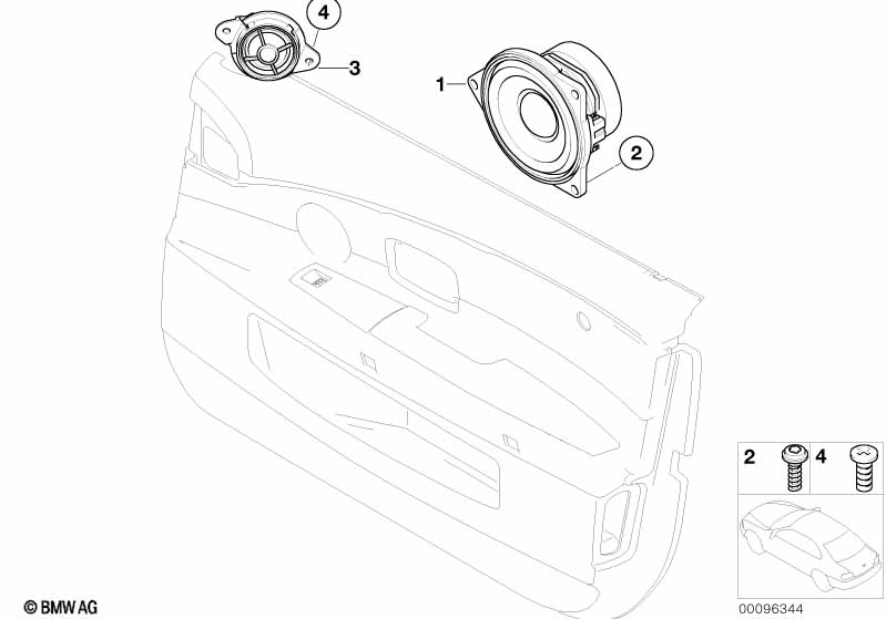 Onderdelen Stereo System deur voor