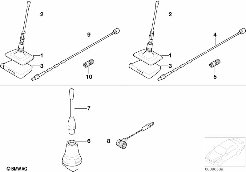 Onderdelen telefoonantenne Siemens S10