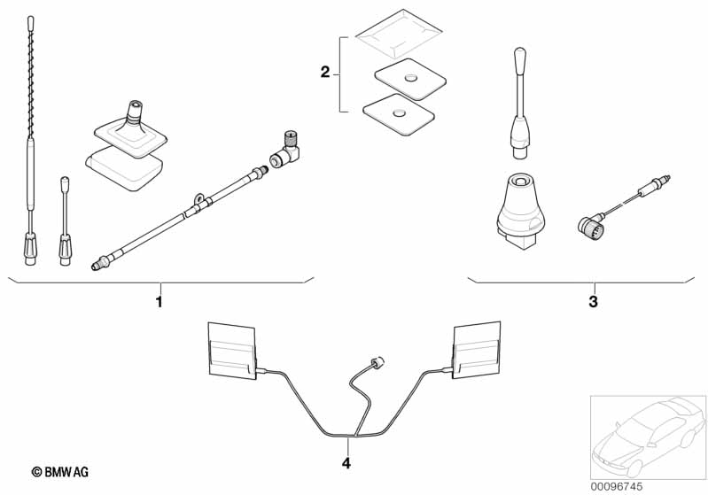 Extra set, telefoonantenne Dualband