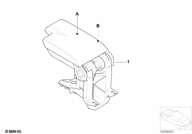 Individual armleuning v. leder