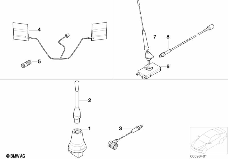 Onderdelen telefoonantenne Siemens S10