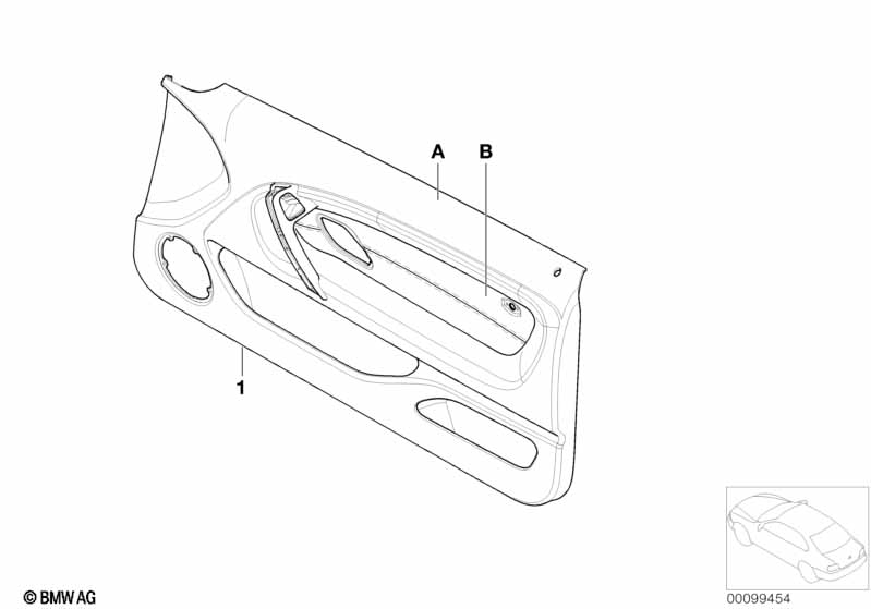 Individual deurbekleding vooraan airbag